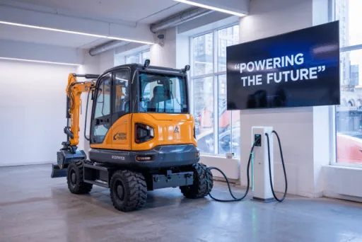 Electric construction vehicle rendering